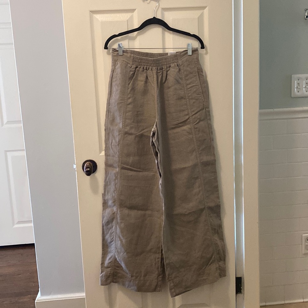 Poetry Linen Wide Leg Linen Pants Size 8 EUC